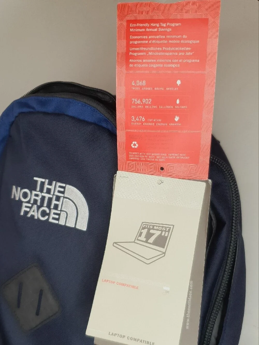 The North Face Navy and Royal Blue Mentor Backpack  NWT + Free Gift